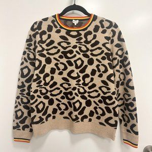 Kule The Stevens Leopard-Print Sweater Size S